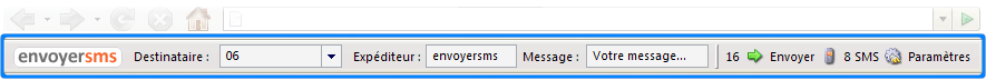 Barre outils SMS